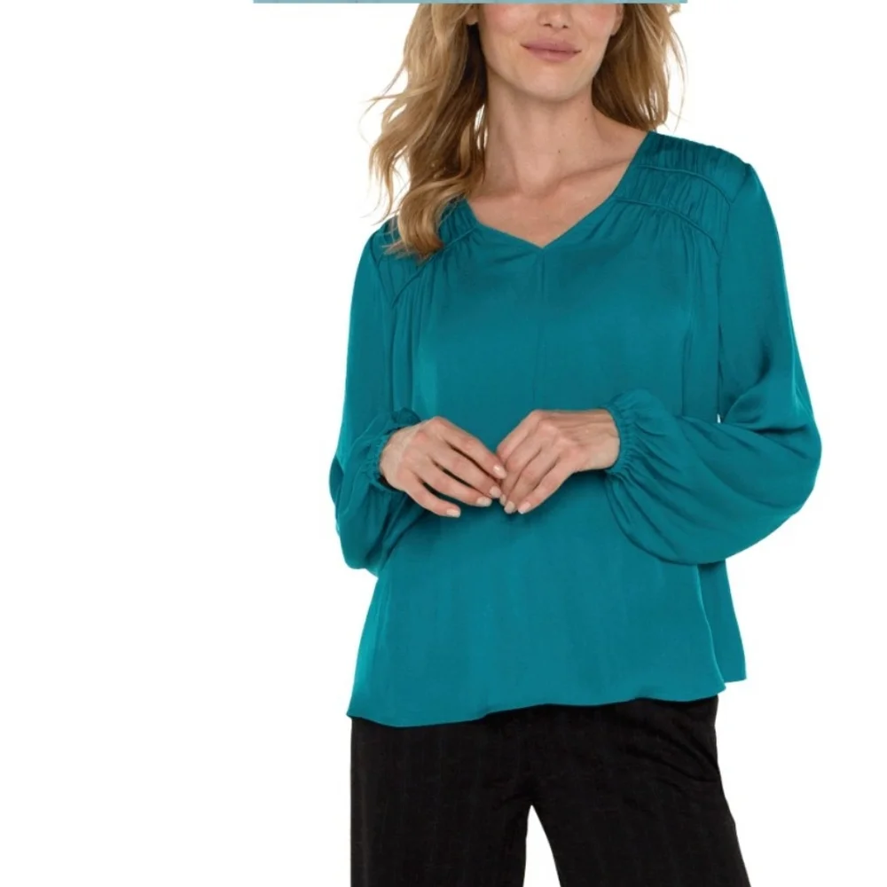 Liverpool V-Neck Blouse - Picture 1 of 9